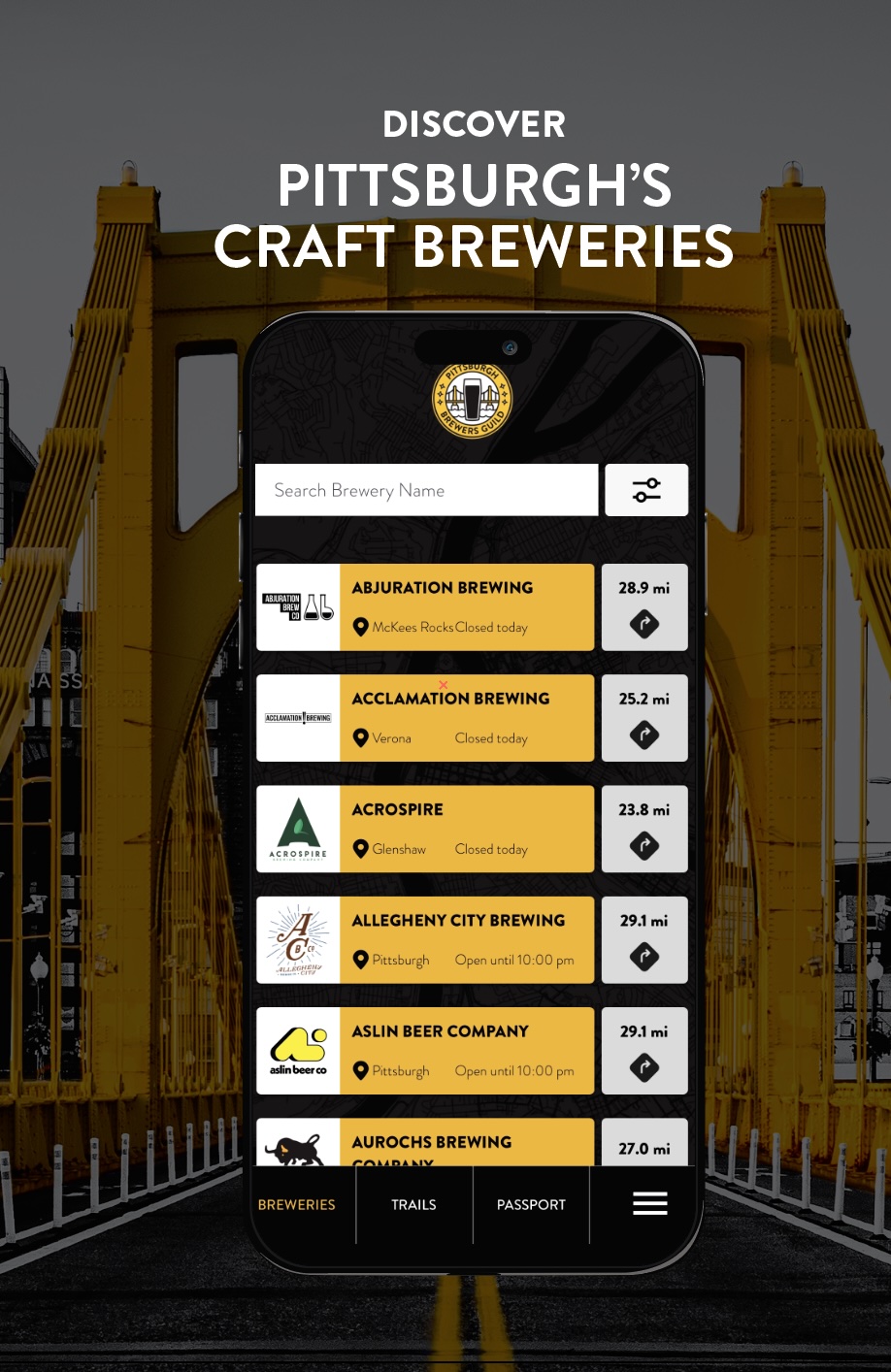 Pittsburgh Brewery Guide App